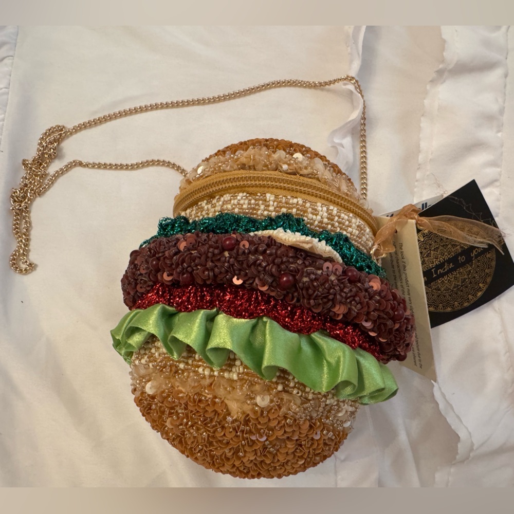 T.J.Maxx Beaded Burger Crossbody Bag - Multicolor